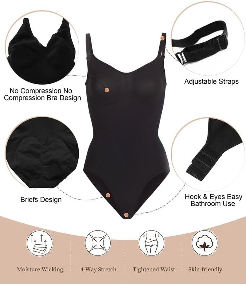 Bodysuit for Women Tummy Control Shapewear Seamless Sculpting Thong Body Shaper Tank Top