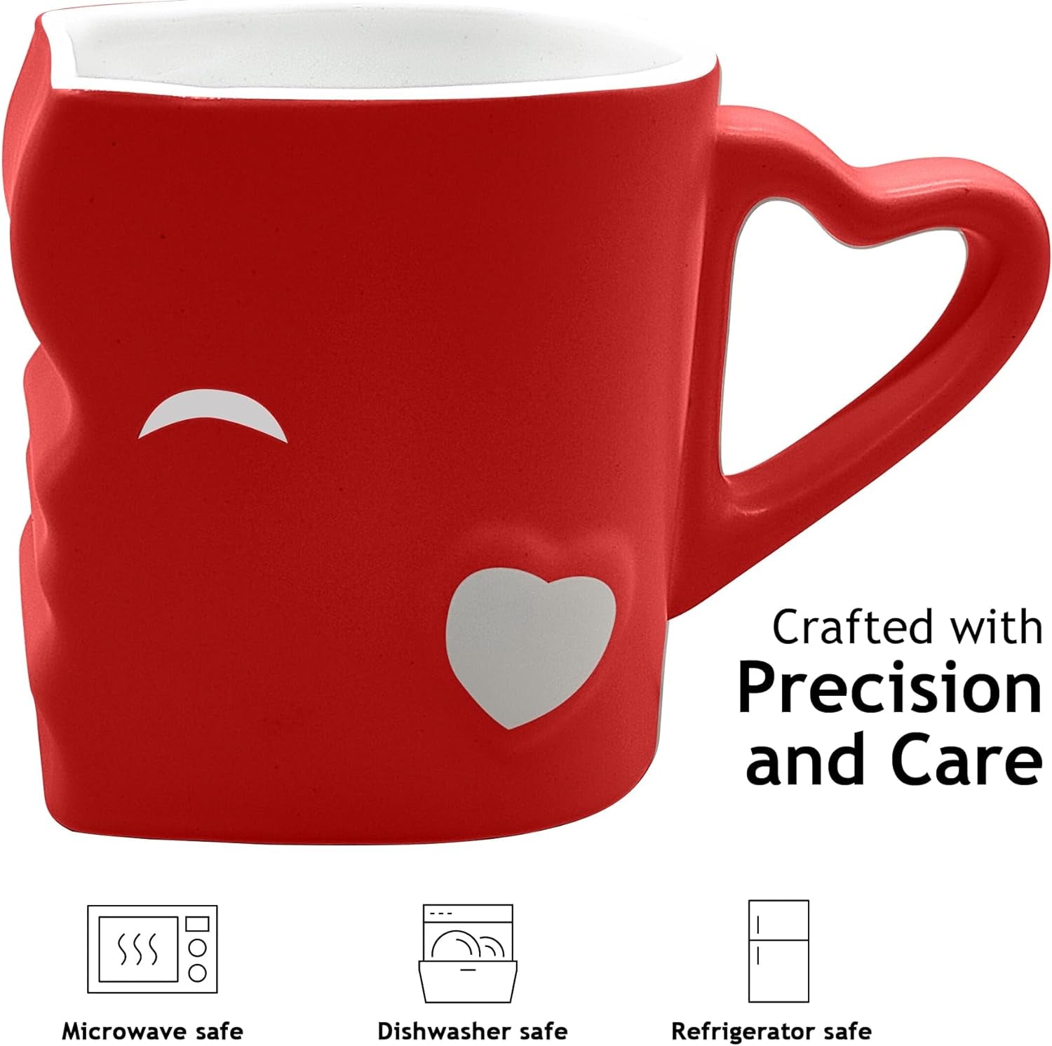 - Coffee Mugs/Kissing Mugs Bridal Pair Gift Set for Weddings/Birthday/Anniversary with Gift Box (Red)